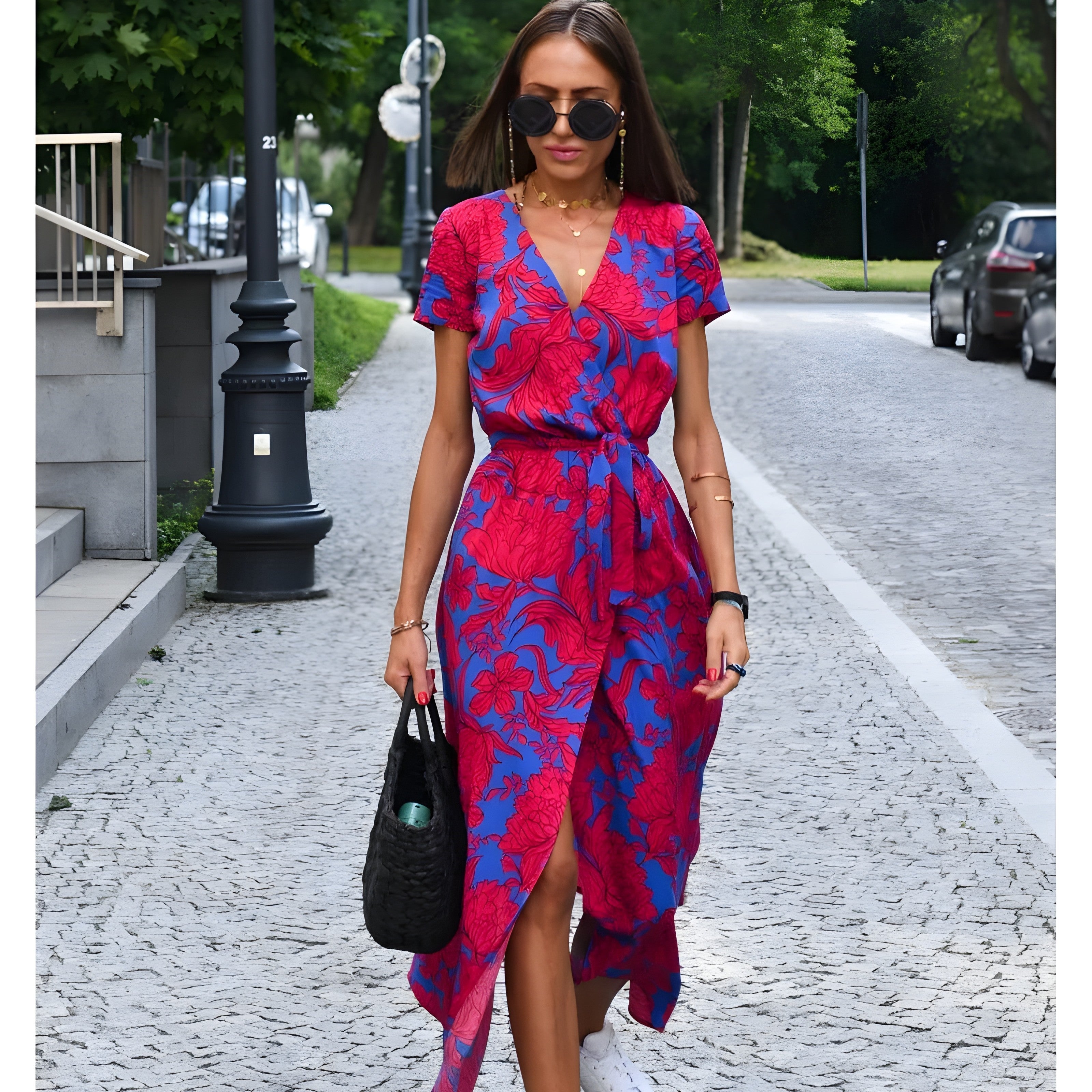 Sukienka Aldona na wesele | Zwiewna, elegancka tkanina 1