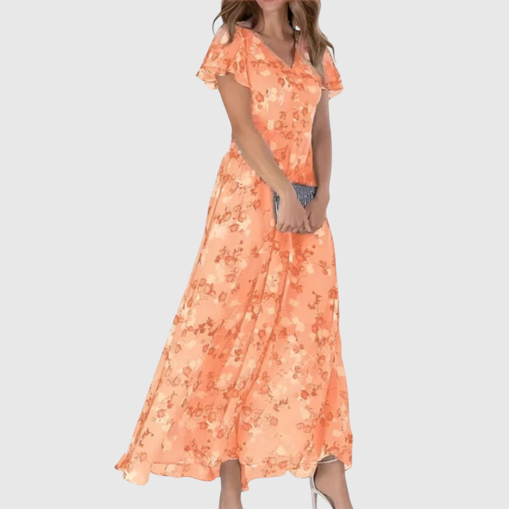 Sukienka Anna Elegancka | Krój maskujący brzuch, lekki materiał 0