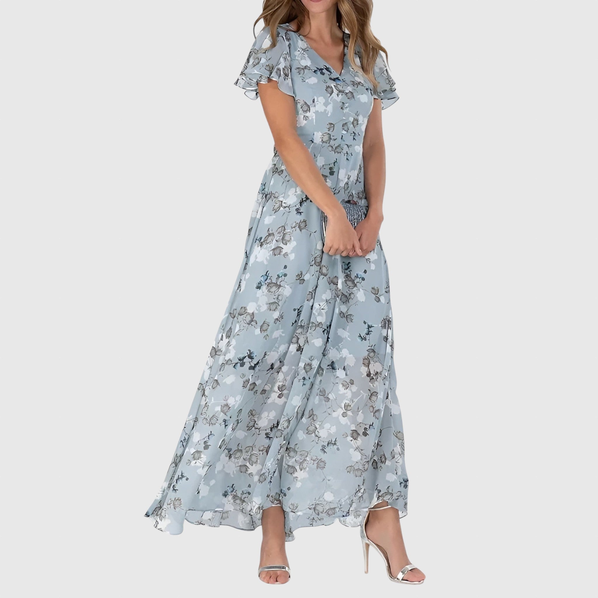 Sukienka Anna Elegancka | Krój maskujący brzuch, lekki materiał 1