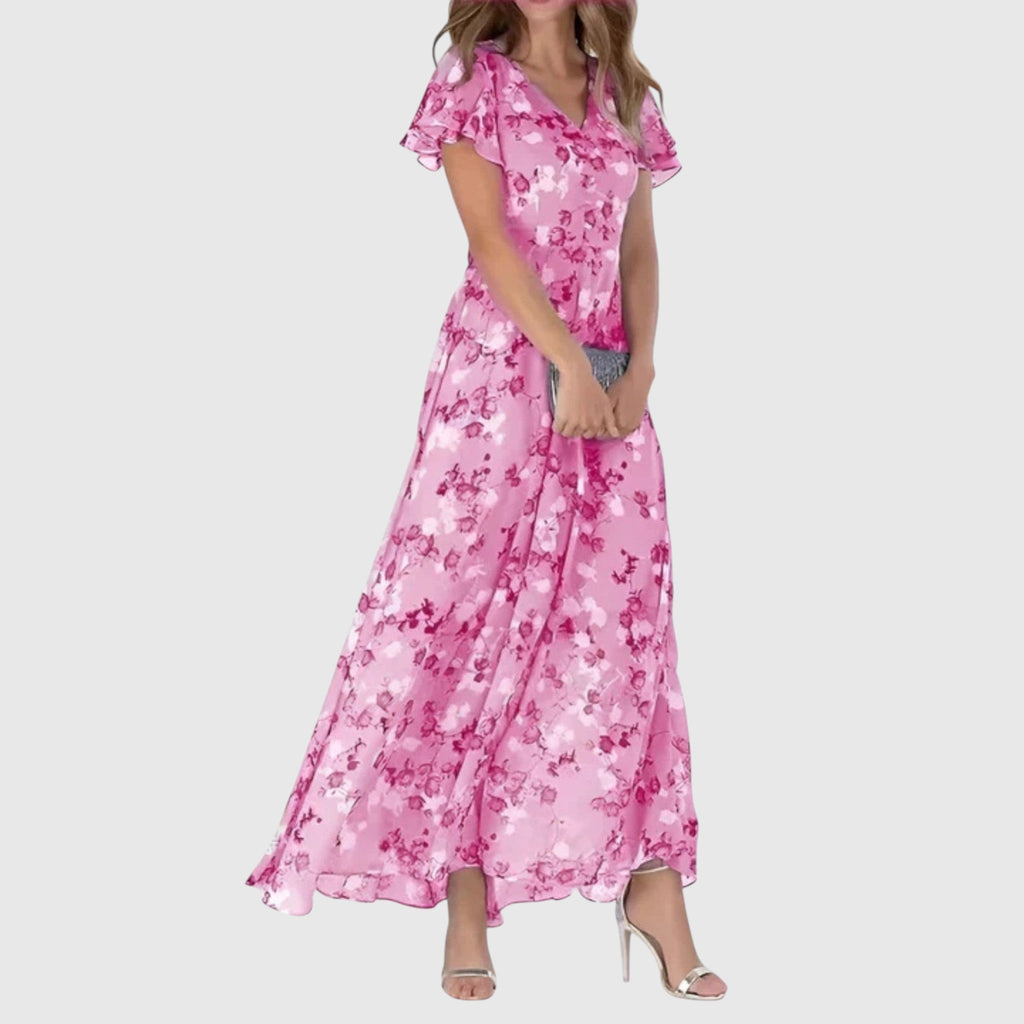 Sukienka Anna Elegancka | Krój maskujący brzuch, lekki materiał 3