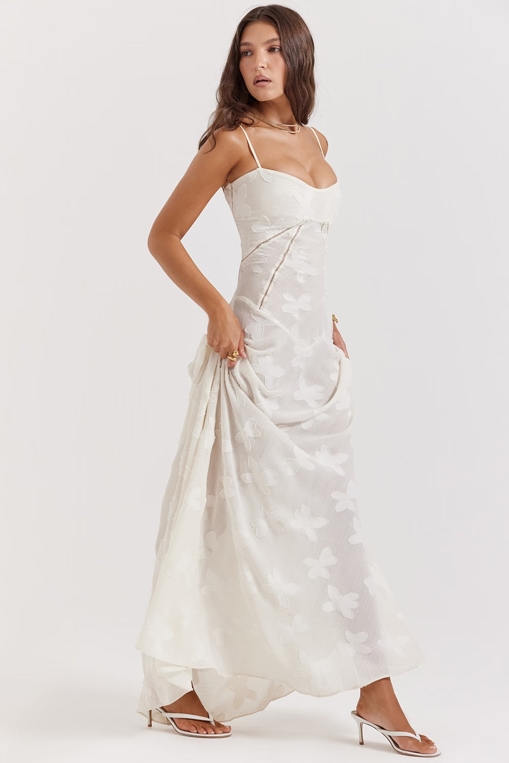 Sukienka Joanna Premium Como | Romantyczny styl vintage, koronkowy detal 7