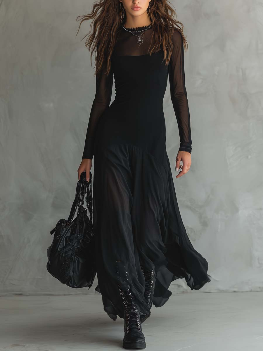 Sukienka Maxi Vira | Styl Vintage, Delikatne Rękawy, Idealna na Wesele 0