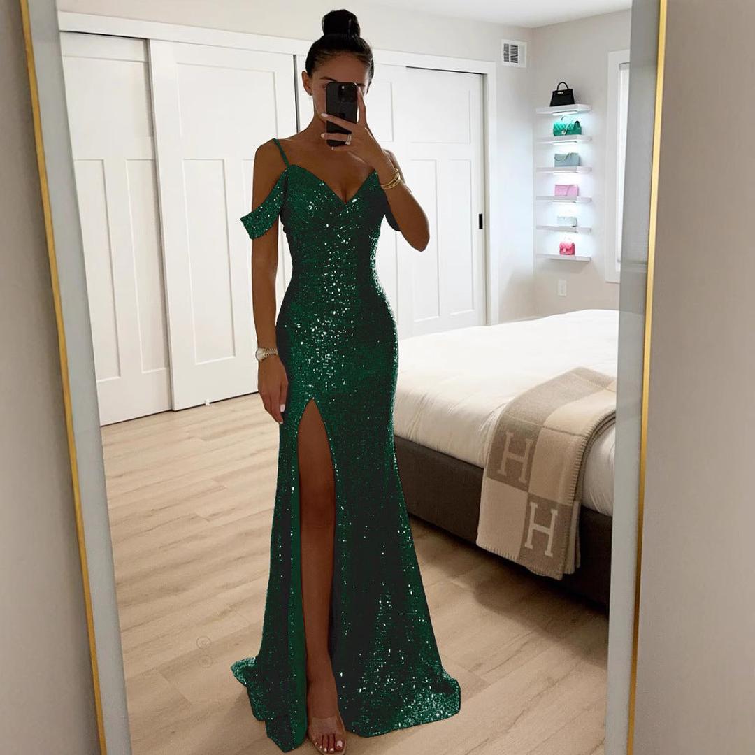 Sukienka Wieczorowa Nela | Długa Maxi, Elegancka na Ramiączkach 2