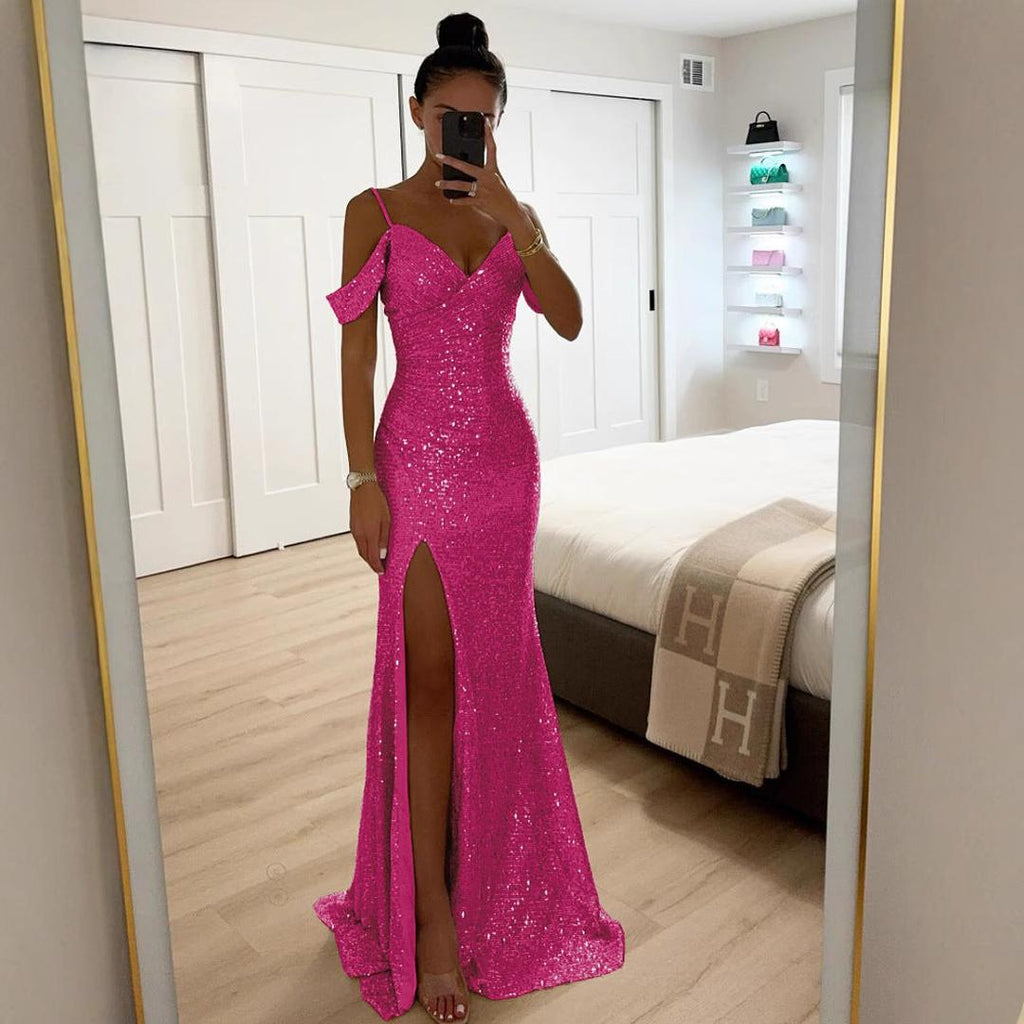 Sukienka Wieczorowa Nela | Długa Maxi, Elegancka na Ramiączkach 4