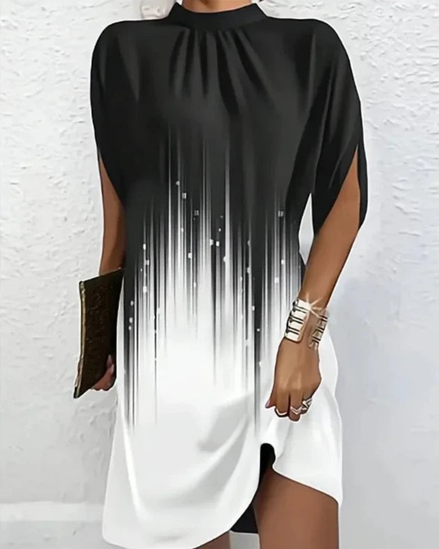 Sukienka koktajlowa Eliza | Elegancki krój, asymetryczne rozcięcie, midi 3