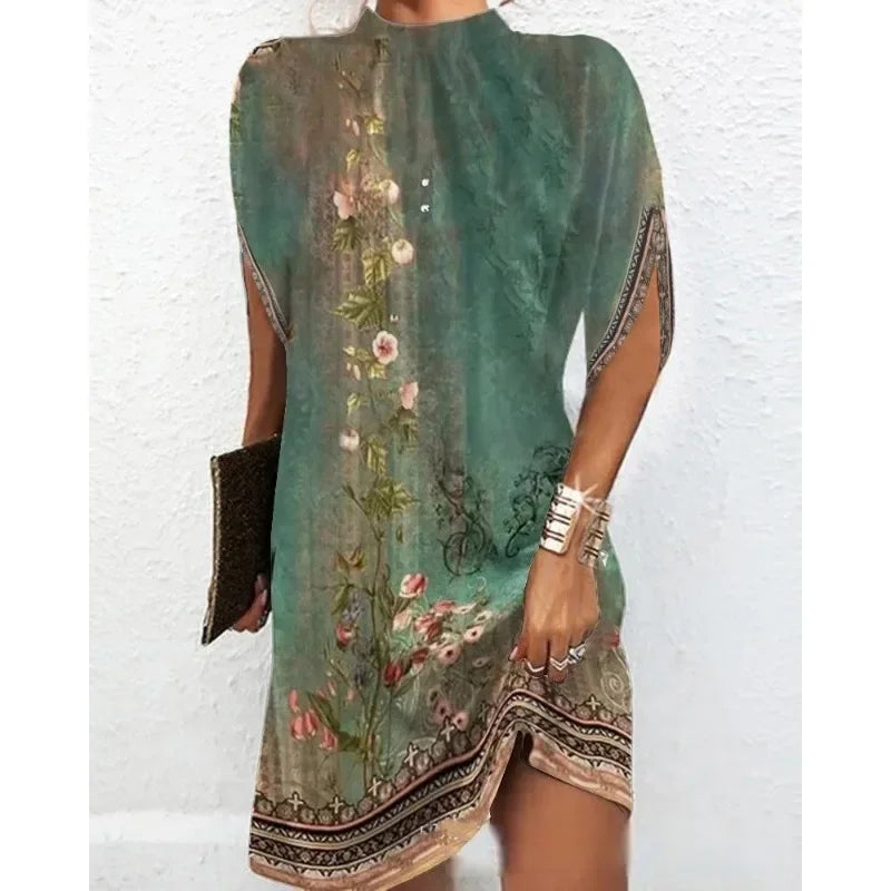 Sukienka koktajlowa Eliza | Elegancki krój, asymetryczne rozcięcie, midi 4