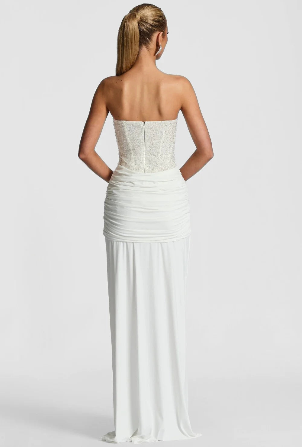 Sukienka maxi Eliza | Gorsetowa bez ramiączek, elegancka na wesele 2