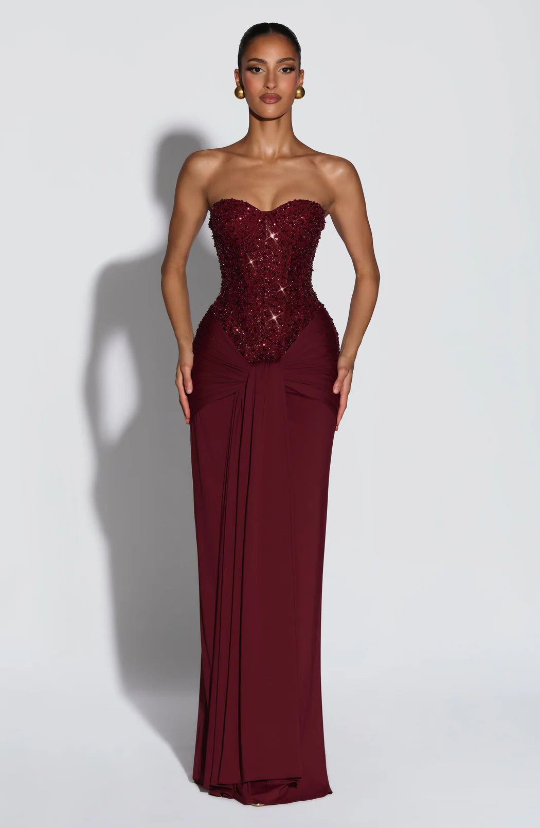 Sukienka maxi Eliza | Gorsetowa bez ramiączek, elegancka na wesele 4