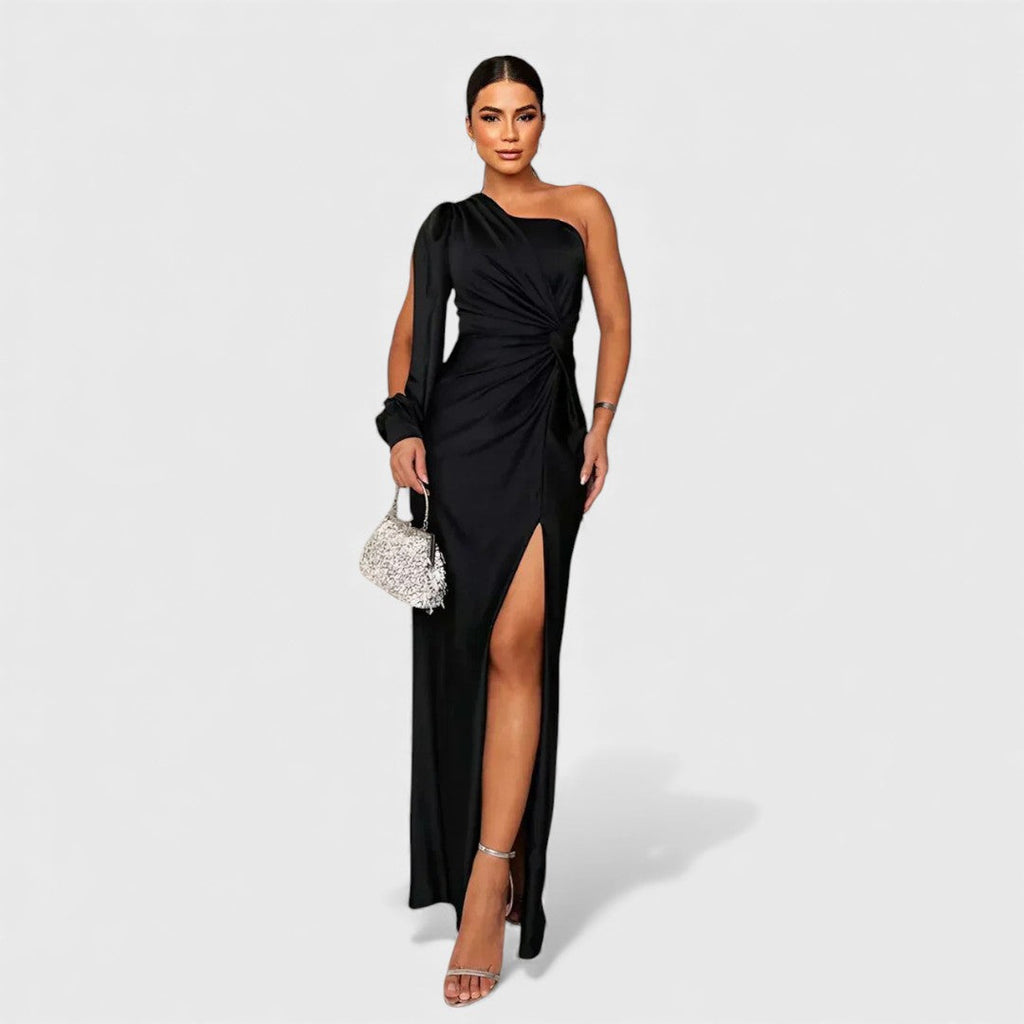 Sukienka maxi Katarzyna | Elegancki fason na jedno ramię 2