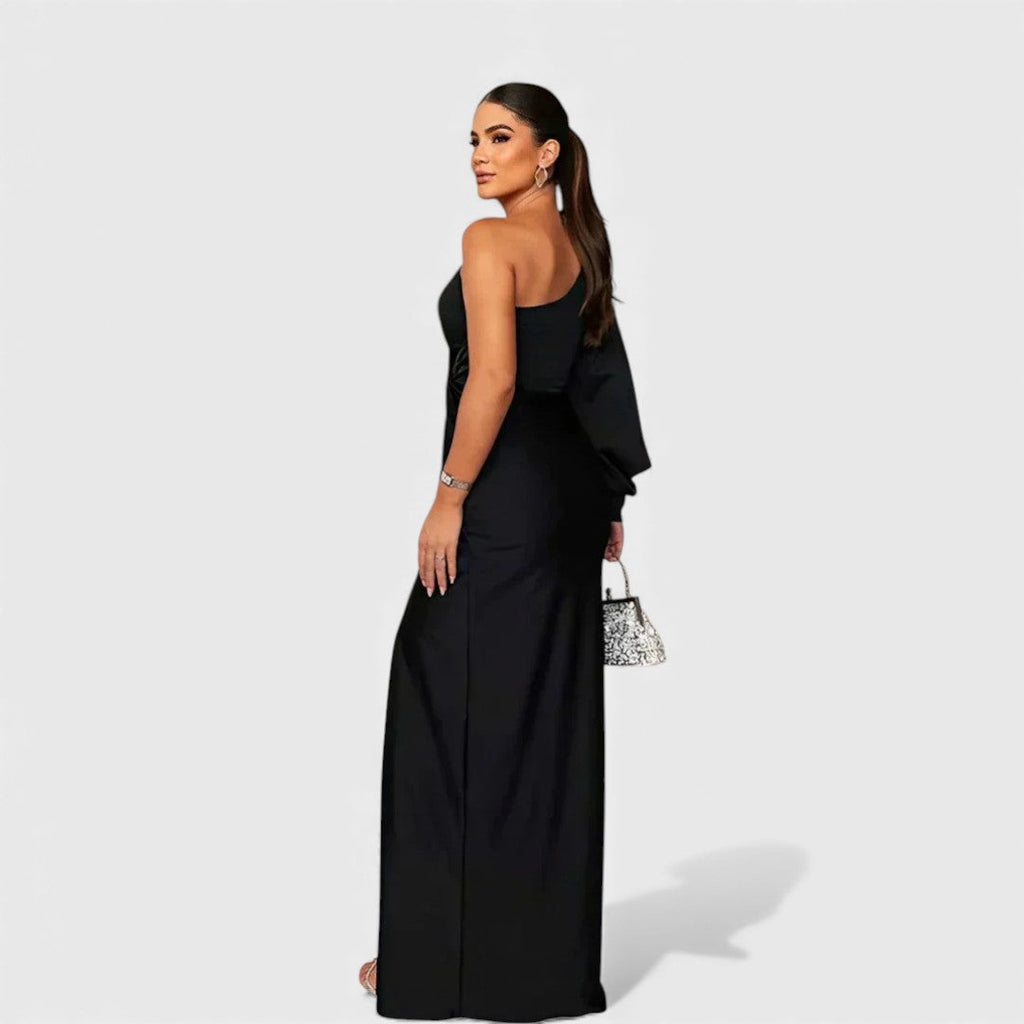 Sukienka maxi Katarzyna | Elegancki fason na jedno ramię 3