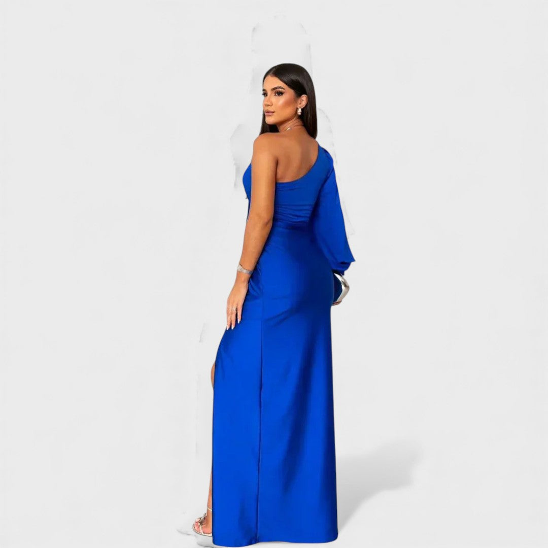 Sukienka maxi Katarzyna | Elegancki fason na jedno ramię 5