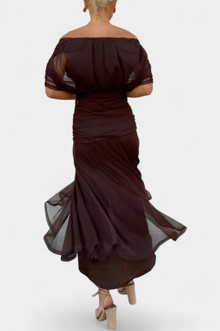 Sukienka maxi Lila | Kwiatowy nadruk, elegancki dekolt V, plisowana talia 3