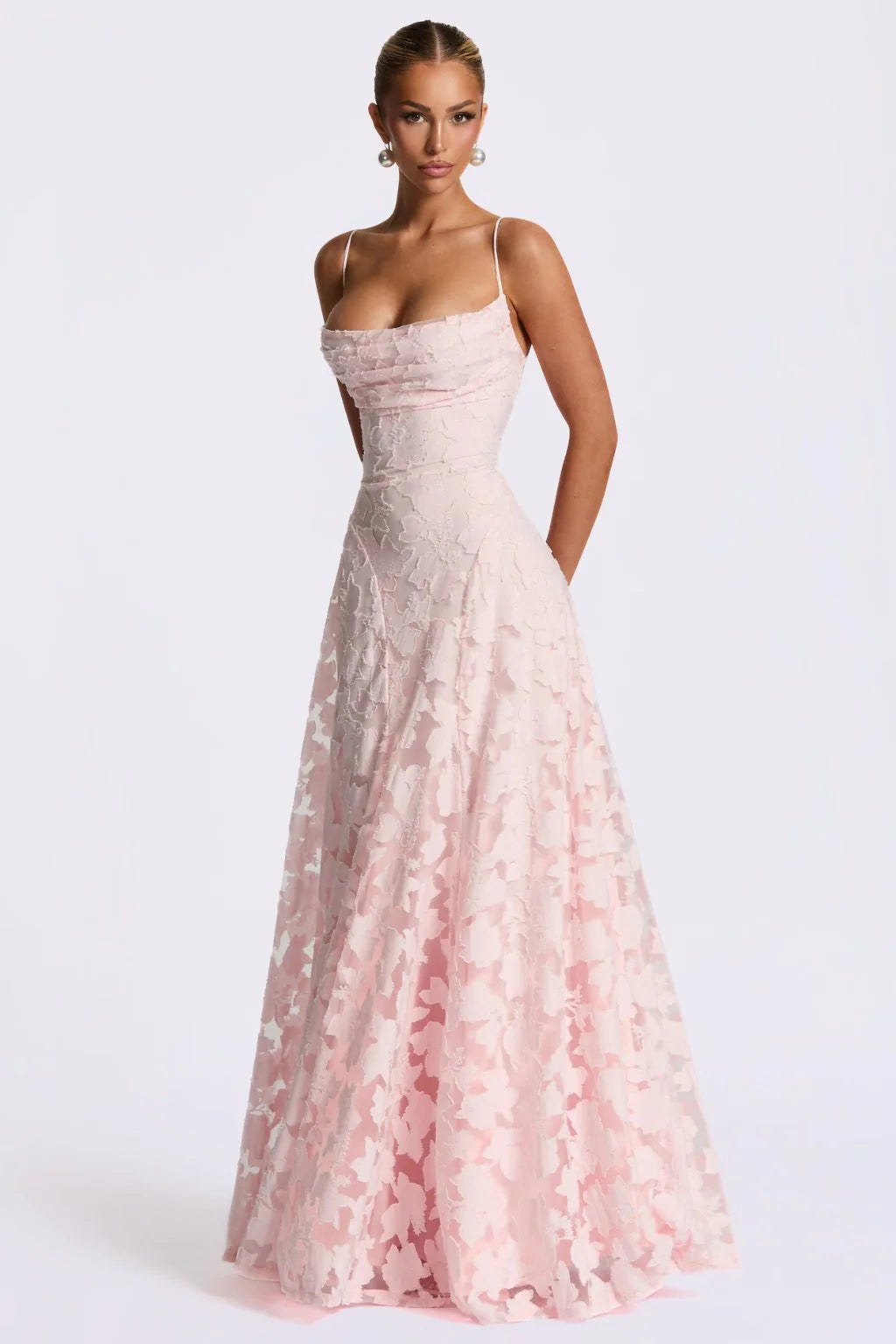 Sukienka maxi Lira | Cienkie Ramiączka, Dopasowana Góra, Elegancka Na Wesele 1