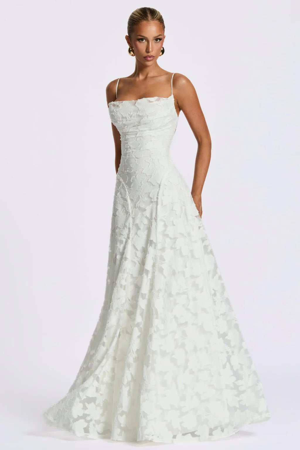 Sukienka maxi Lira | Cienkie Ramiączka, Dopasowana Góra, Elegancka Na Wesele 4