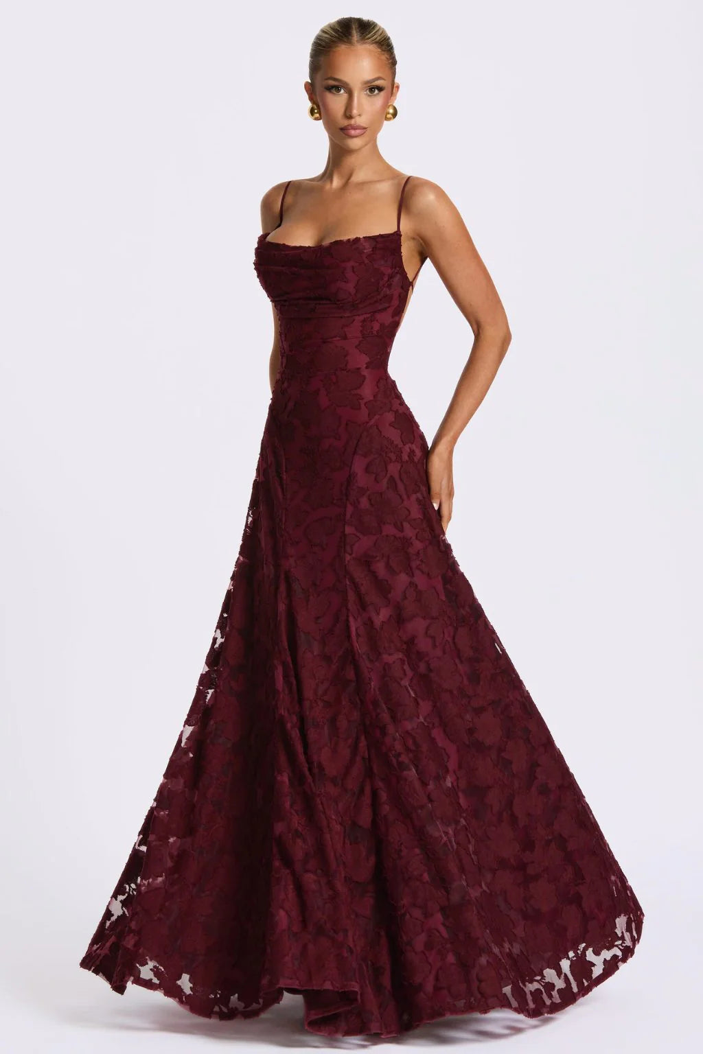 Sukienka maxi Lira | Cienkie Ramiączka, Dopasowana Góra, Elegancka Na Wesele 7