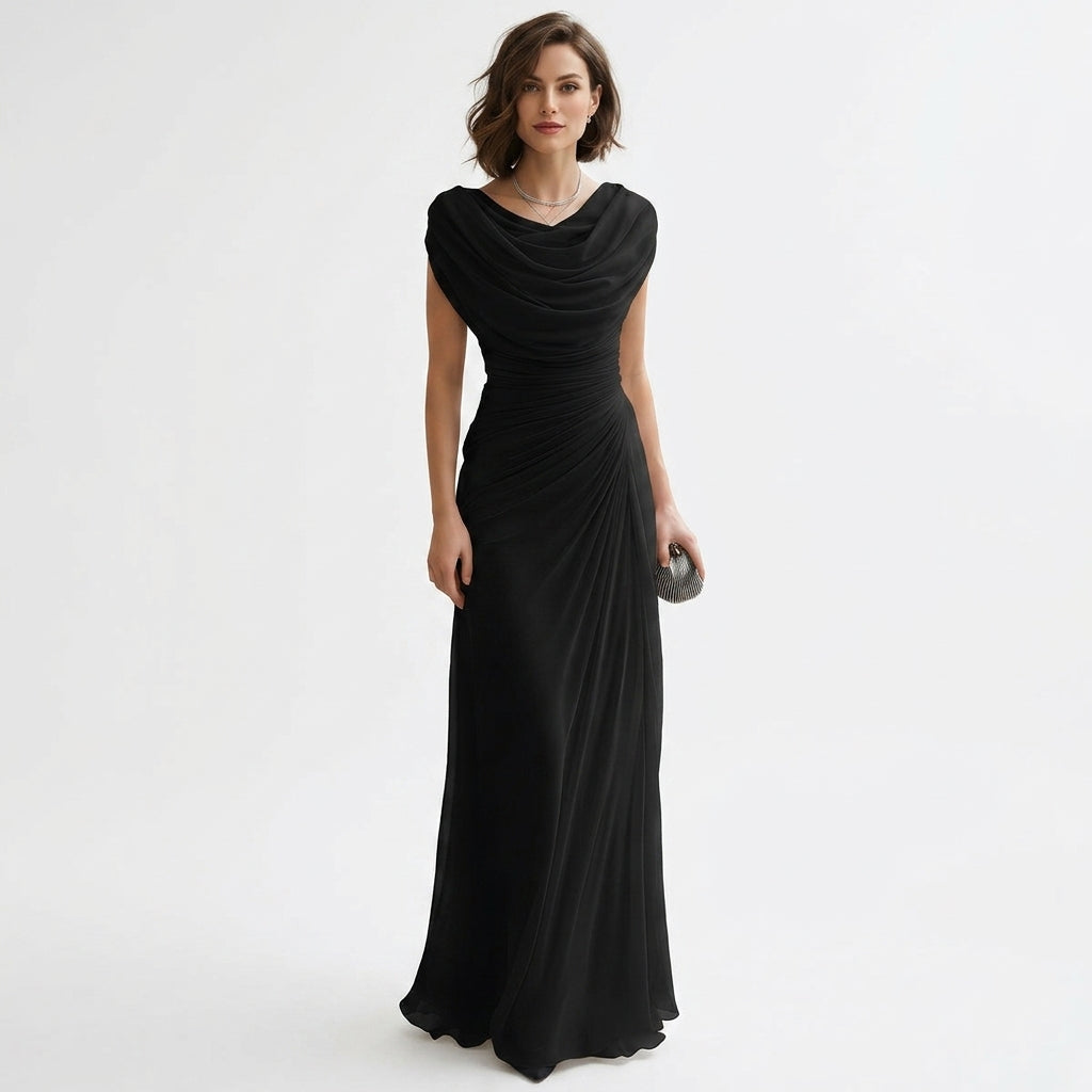 Sukienka maxi Malia | Drapowany dekolt cowl, elegancka na wesele 1