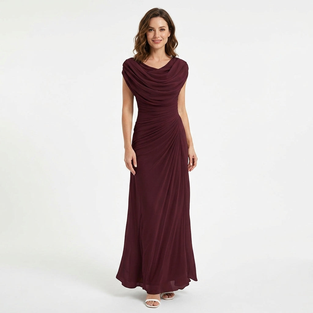 Sukienka maxi Malia | Drapowany dekolt cowl, elegancka na wesele 3