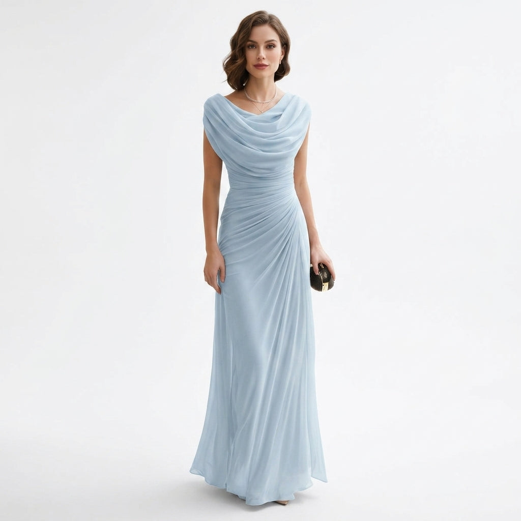 Sukienka maxi Malia | Drapowany dekolt cowl, elegancka na wesele 5