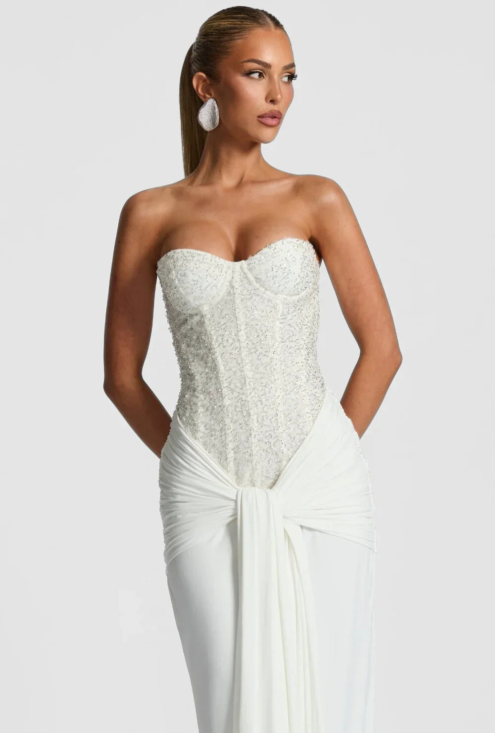 Sukienka maxi Penny | Elegancki styl bez ramiączek 0