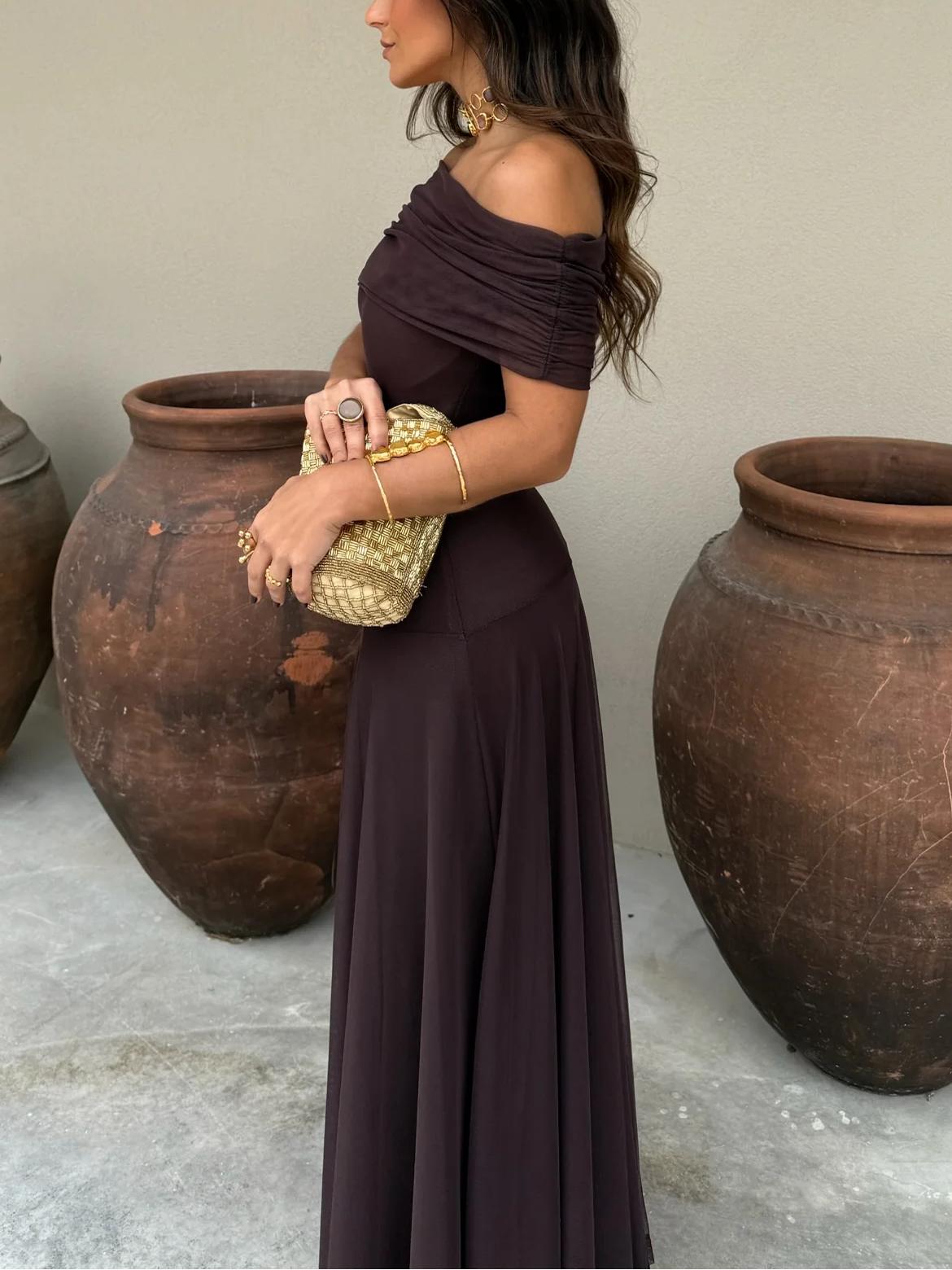 Sukienka maxi Posy | Styl hiszpanka, odkryte ramiona, letnia elegancja 3
