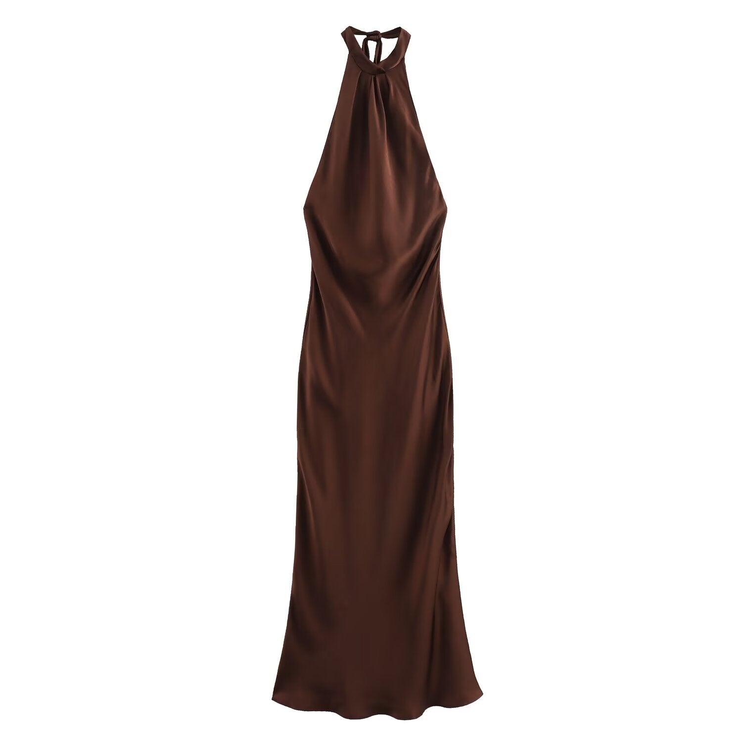 Sukienka maxi Selina | Halter, Odkryte Plecy, Smukły Krój na Wesele 2