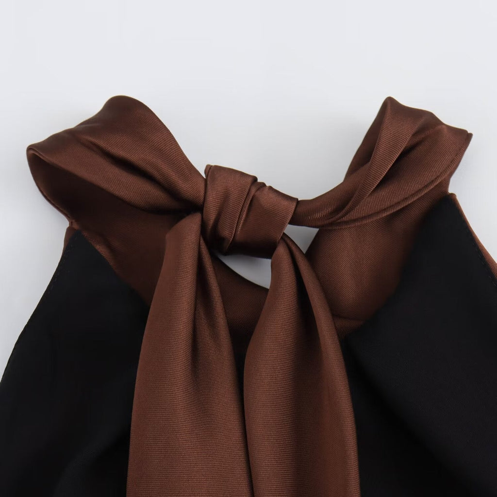 Sukienka maxi Selina | Halter, Odkryte Plecy, Smukły Krój na Wesele 4