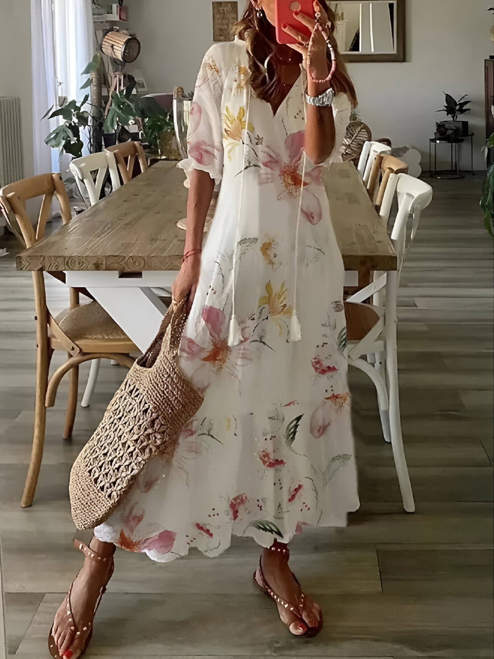 Sukienka maxi Wiera | Lekka, zwiewna w stylu boho na lato 1