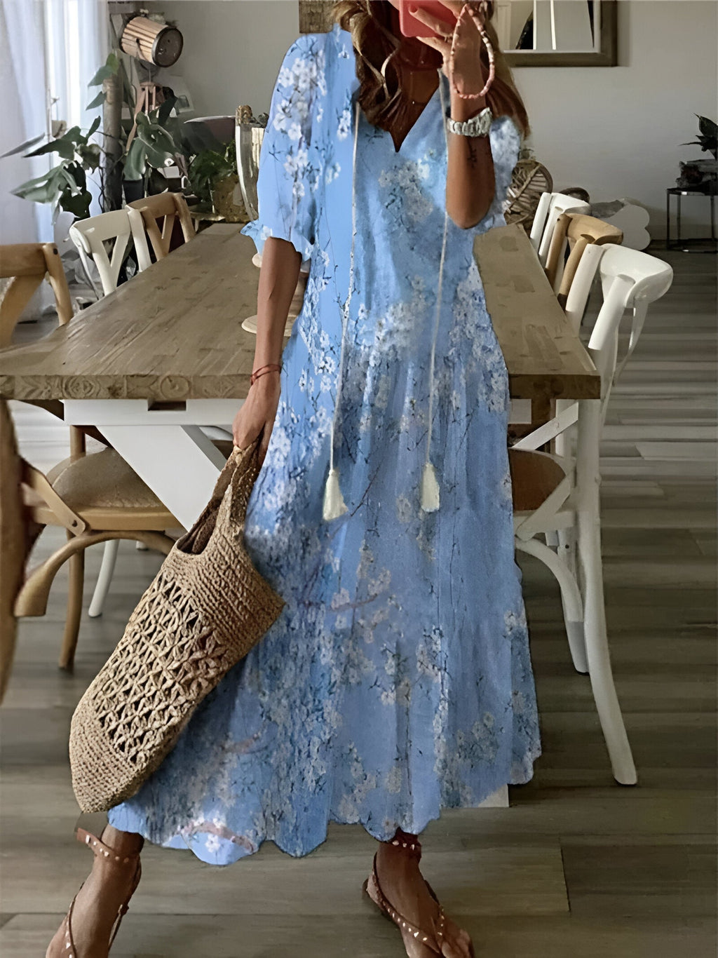 Sukienka maxi Wiera | Lekka, zwiewna w stylu boho na lato 3