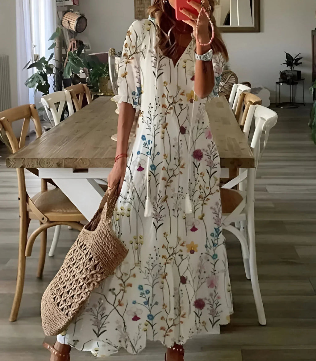 Sukienka maxi Wiera | Lekka, zwiewna w stylu boho na lato 4