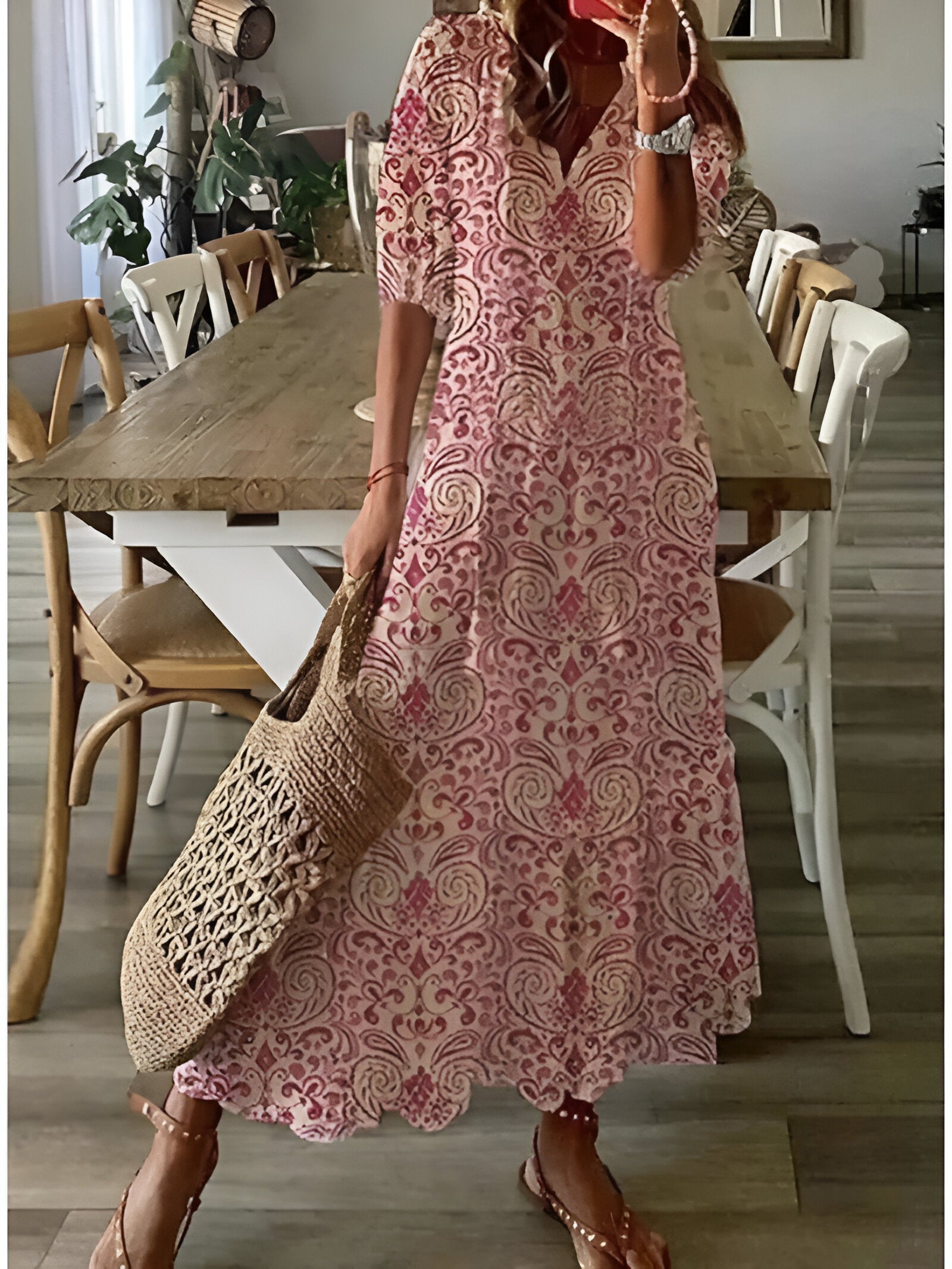 Sukienka maxi Wiera | Lekka, zwiewna w stylu boho na lato 5
