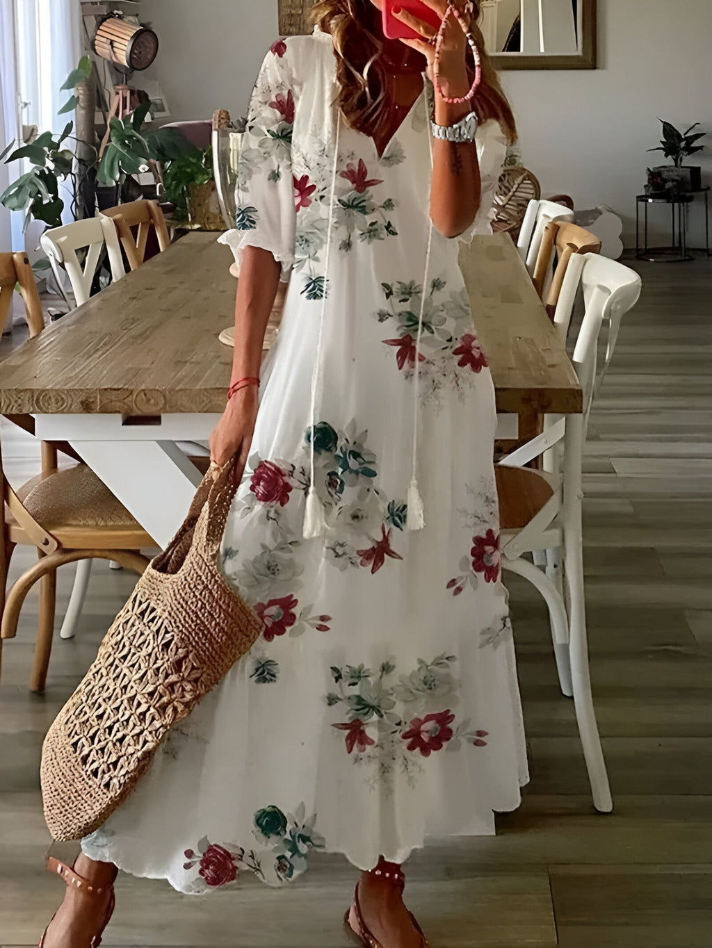 Sukienka maxi Wiera | Lekka, zwiewna w stylu boho na lato 6
