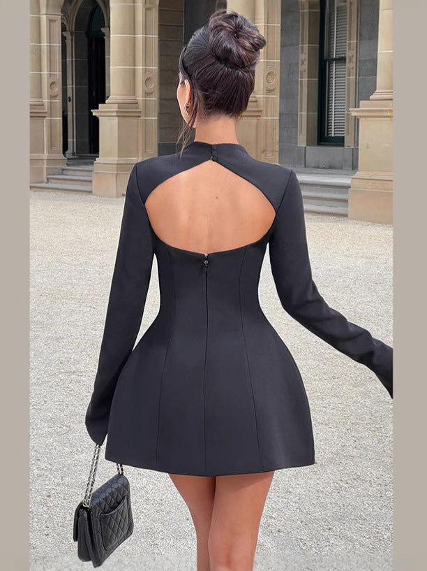 Sukienka mini Eliza | Elegancki krój, długie rękawy, idealna na wesele 2