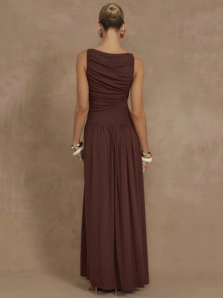 Sukienka wieczorowa Stella | Eleganckie Drapowanie, Rozkloszowany Dół 3