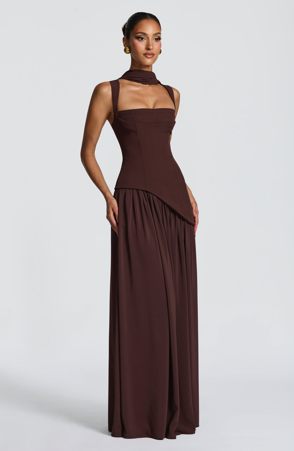 Suknia maxi Quendrida | Strukturalny krój, elegancki dekolt 5