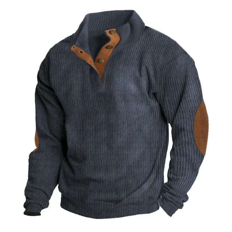 Sweter Armand męski | Klasyczny krój, rustykalne detale, miękka dzianina 1