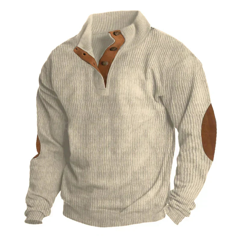 Sweter Armand męski | Klasyczny krój, rustykalne detale, miękka dzianina 3