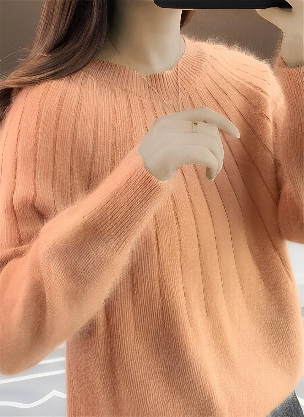 Sweter Cornelia damski | Luźny krój, kaszmir, elegancki design 4