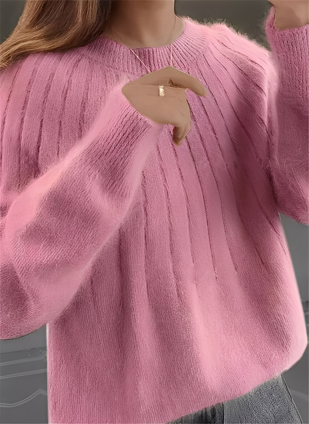 Sweter Cornelia damski | Luźny krój, kaszmir, elegancki design 5
