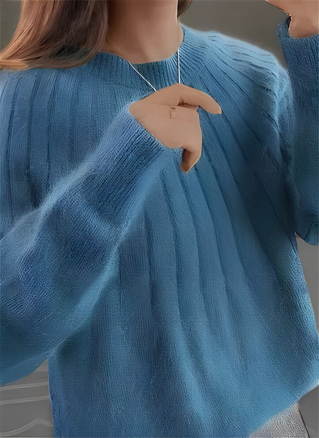 Sweter Cornelia damski | Luźny krój, kaszmir, elegancki design 6