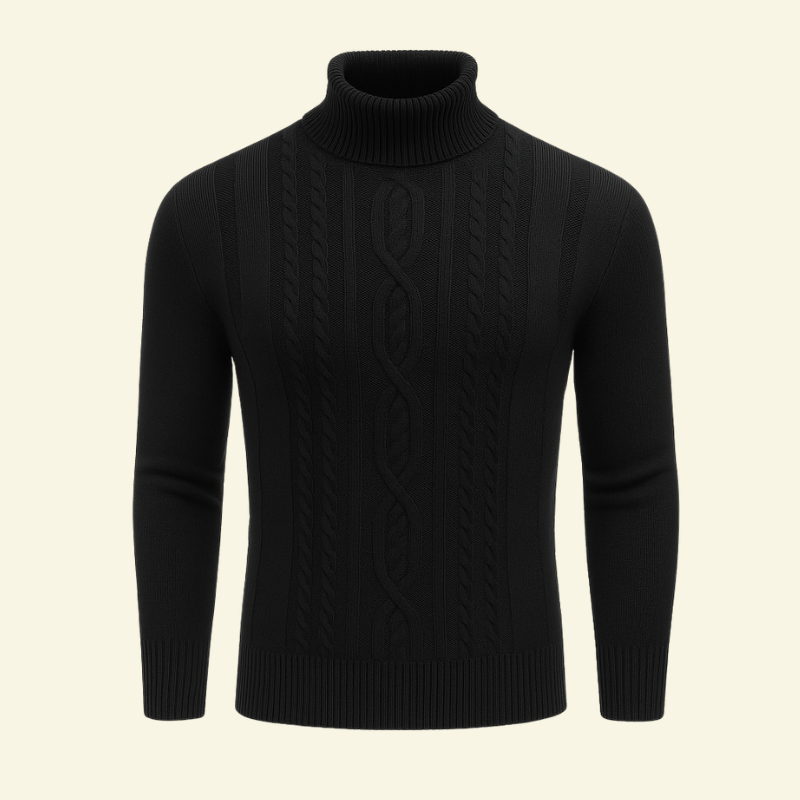 Sweter Henri męski | Premiumowa mieszanka tkanin, slim fit z wysokim golfem 2