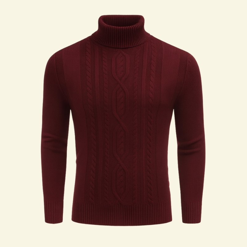 Sweter Henri męski | Premiumowa mieszanka tkanin, slim fit z wysokim golfem 4