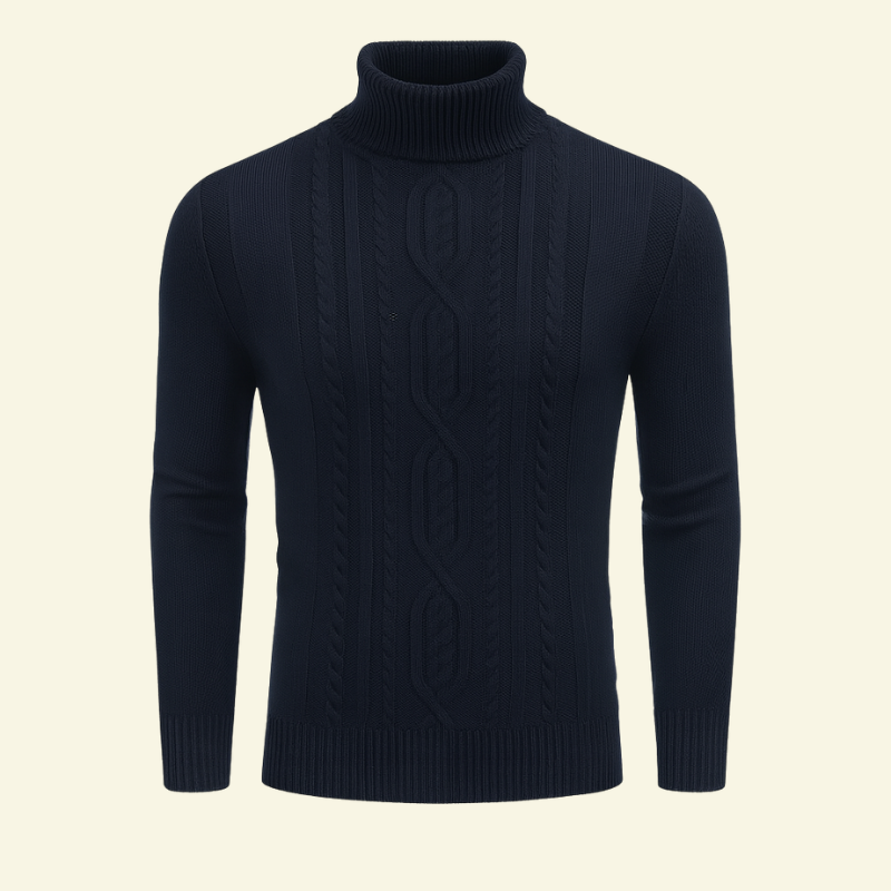 Sweter Henri męski | Premiumowa mieszanka tkanin, slim fit z wysokim golfem 6