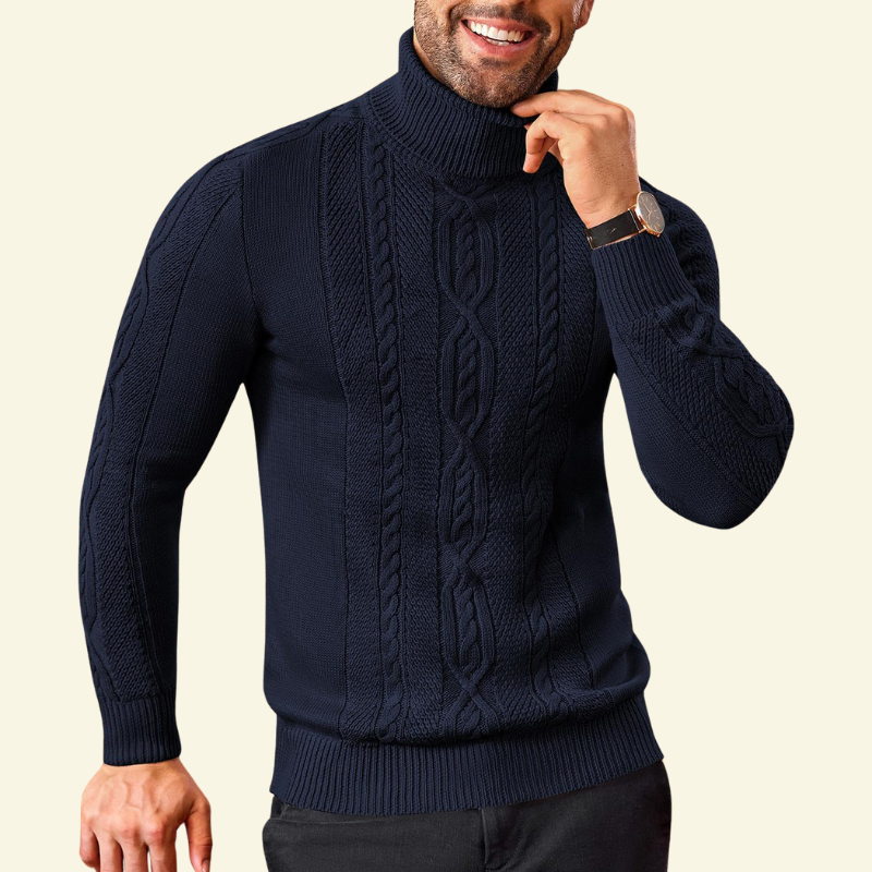 Sweter Henri męski | Premiumowa mieszanka tkanin, slim fit z wysokim golfem 7