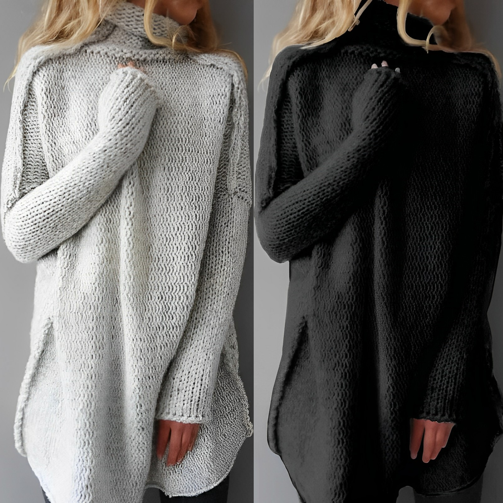 Sweter Jagna | Oversize z golfem, miękka dzianina na zimowe dni 1