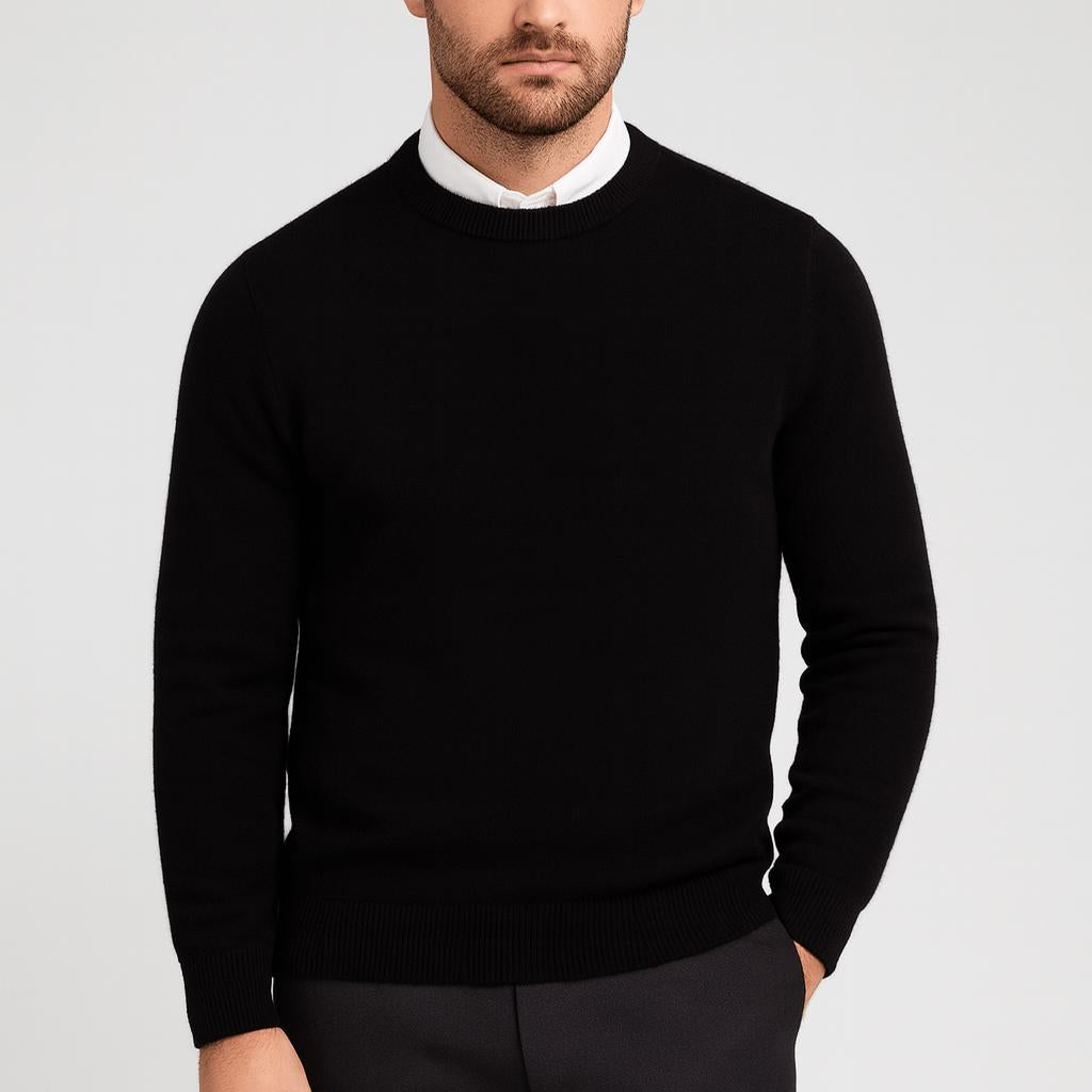 Sweter Kamil męski | Klasyczny krój, kaszmir, elegancki i miękki 0