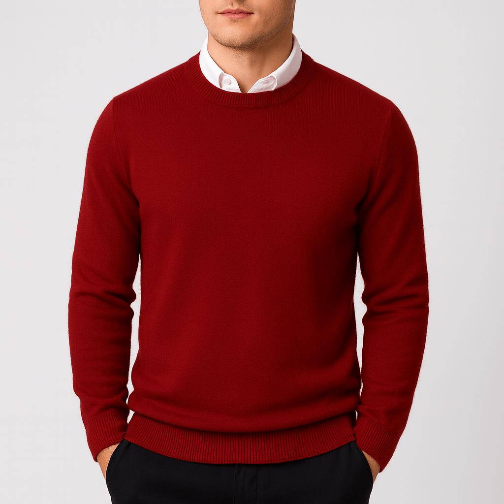 Sweter Kamil męski | Klasyczny krój, kaszmir, elegancki i miękki 2