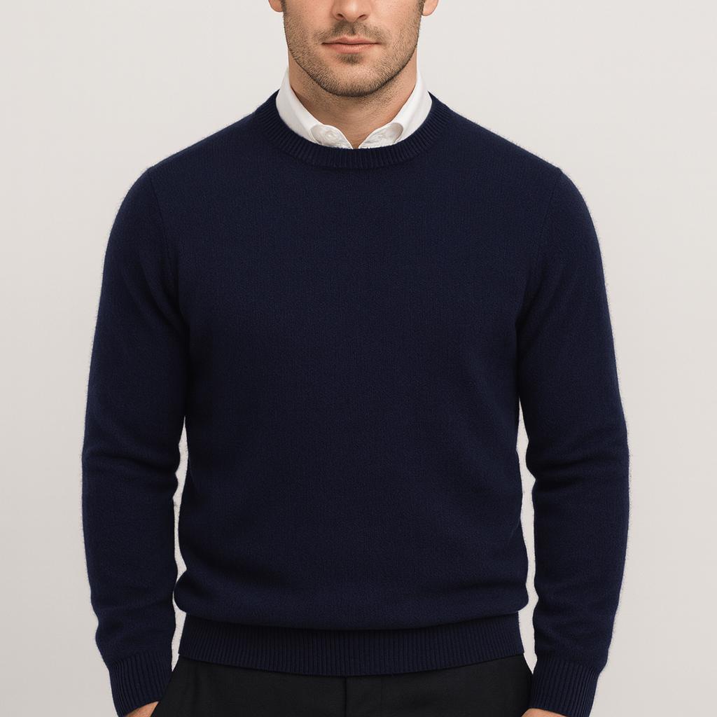 Sweter Kamil męski | Klasyczny krój, kaszmir, elegancki i miękki 4