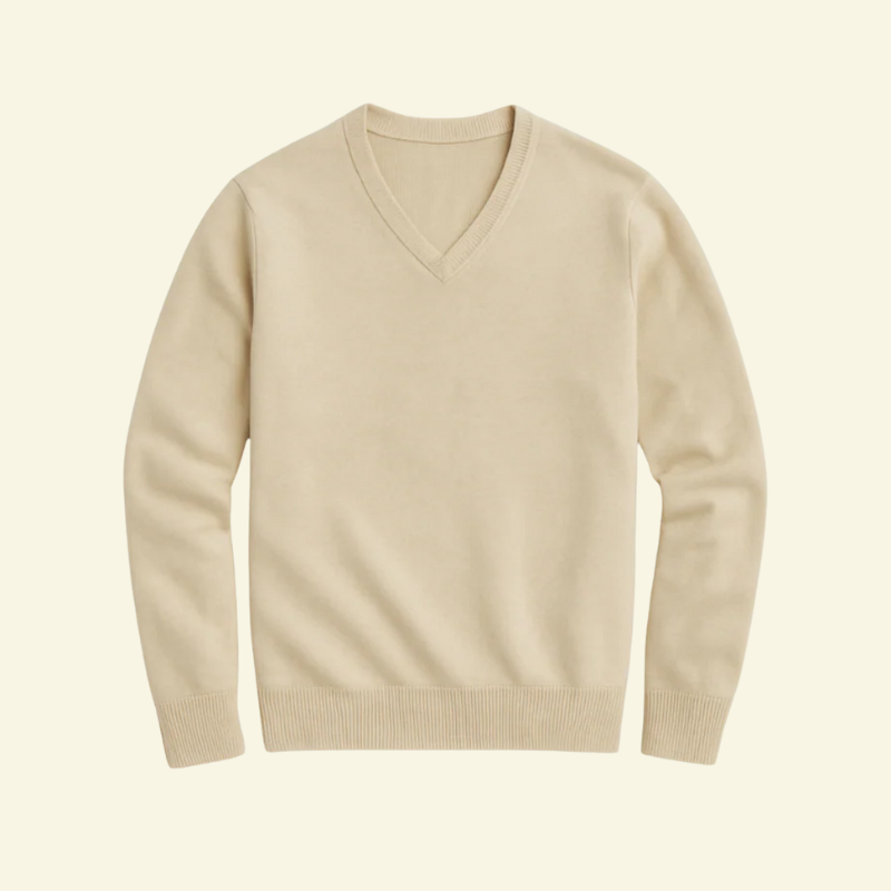 Sweter Laurent męski | Wełna, klasyczny dekolt w serek 1