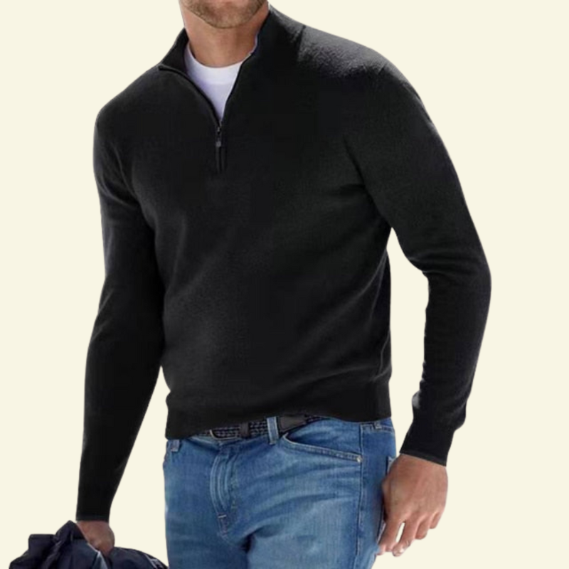 Sweter Lucien damski | Mieszanka wełny, wysoka stójka, sportowo-elegancki 2