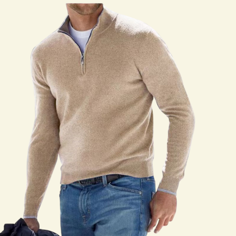 Sweter Lucien damski | Mieszanka wełny, wysoka stójka, sportowo-elegancki 3